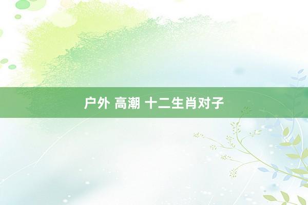 户外 高潮 十二生肖对子